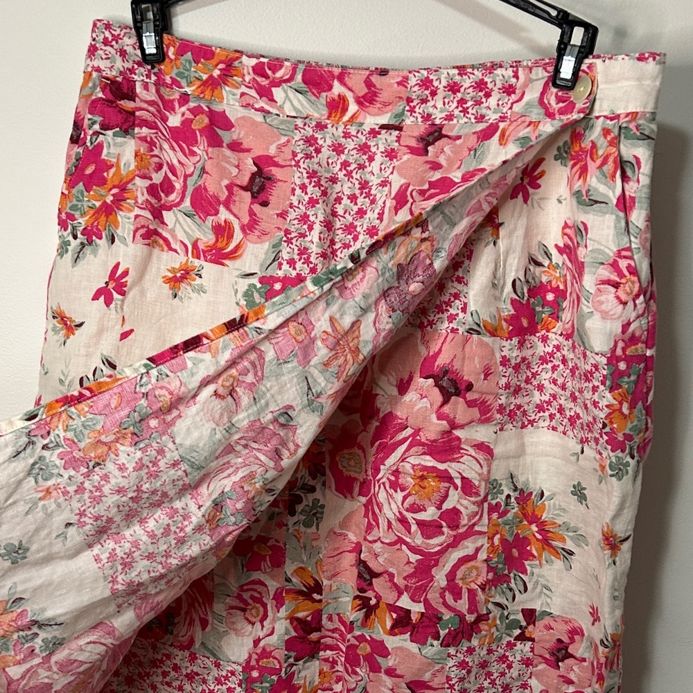 Haute Hippie Pink Floral A-Line Skirt‎ - Picture 4 of 6